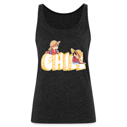 Luffy Chill - Women’s Premium Tank Top - charcoal grey