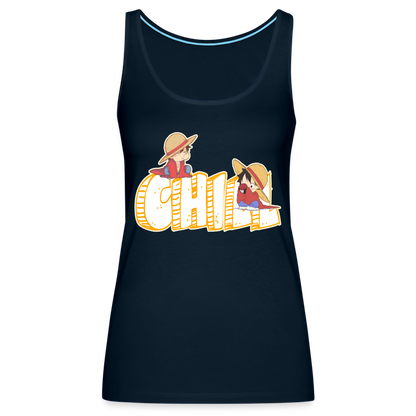 Luffy Chill - Women’s Premium Tank Top - deep navy