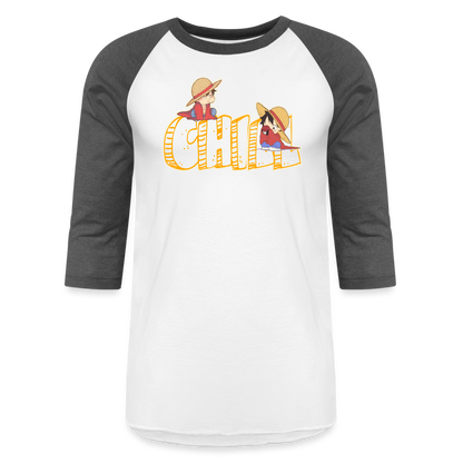 Luffy Chill - Baseball T-Shirt - white/charcoal