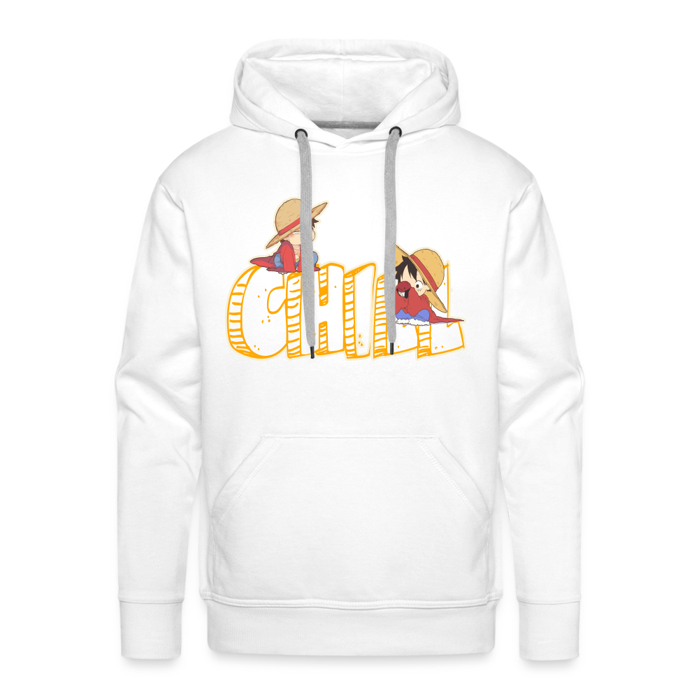 Luffy Chill - Men’s Premium Hoodie - white