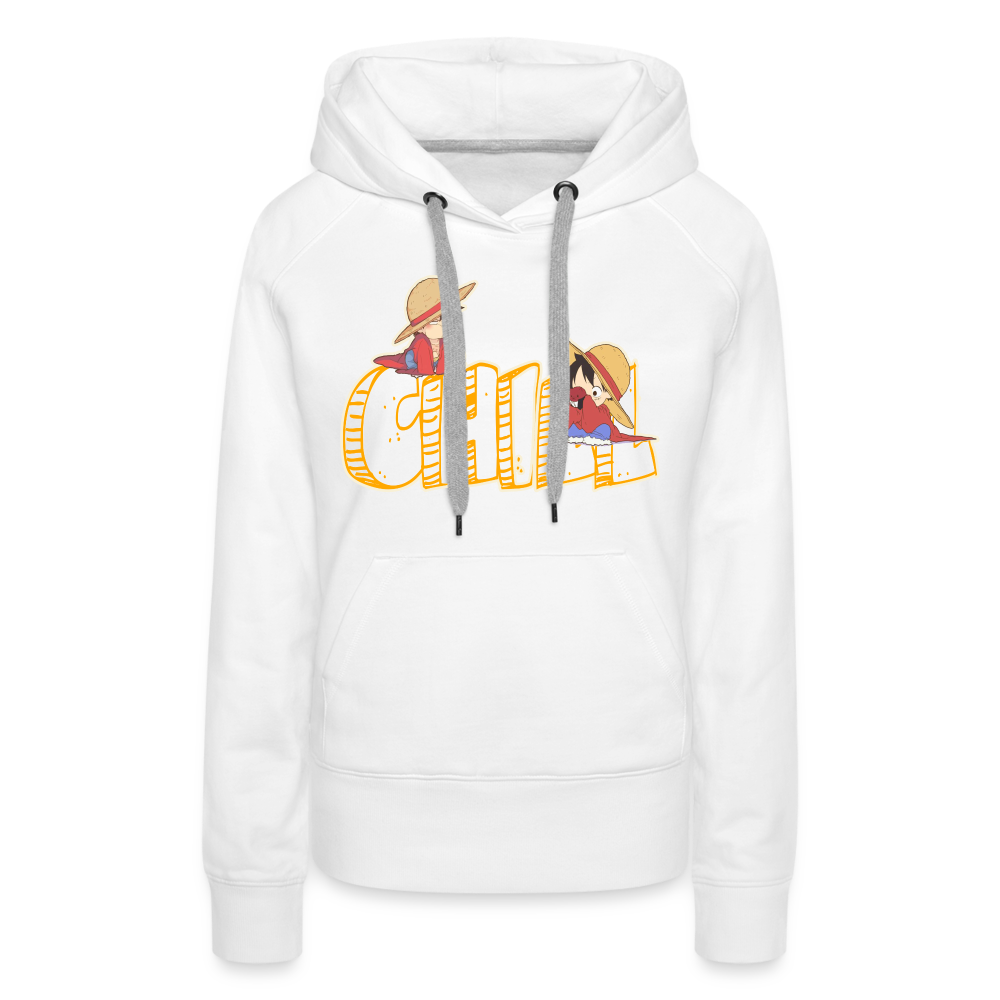 Luffy Chill - Women’s Premium Hoodie - white