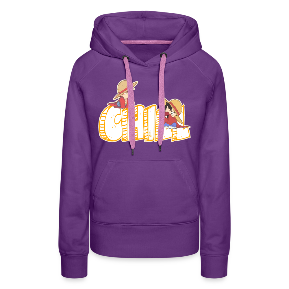 Luffy Chill - Women’s Premium Hoodie - purple 