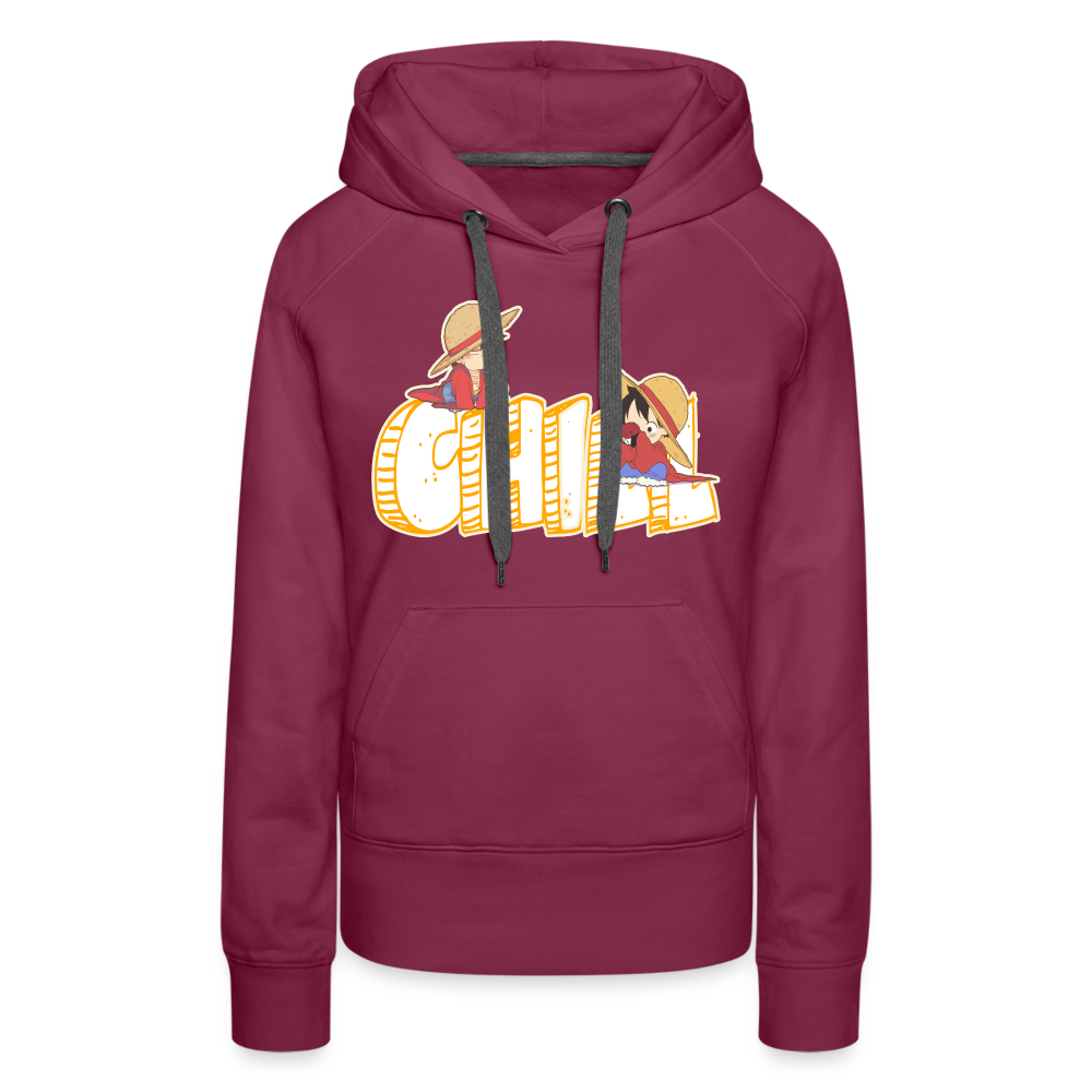 Luffy Chill - Women’s Premium Hoodie - burgundy