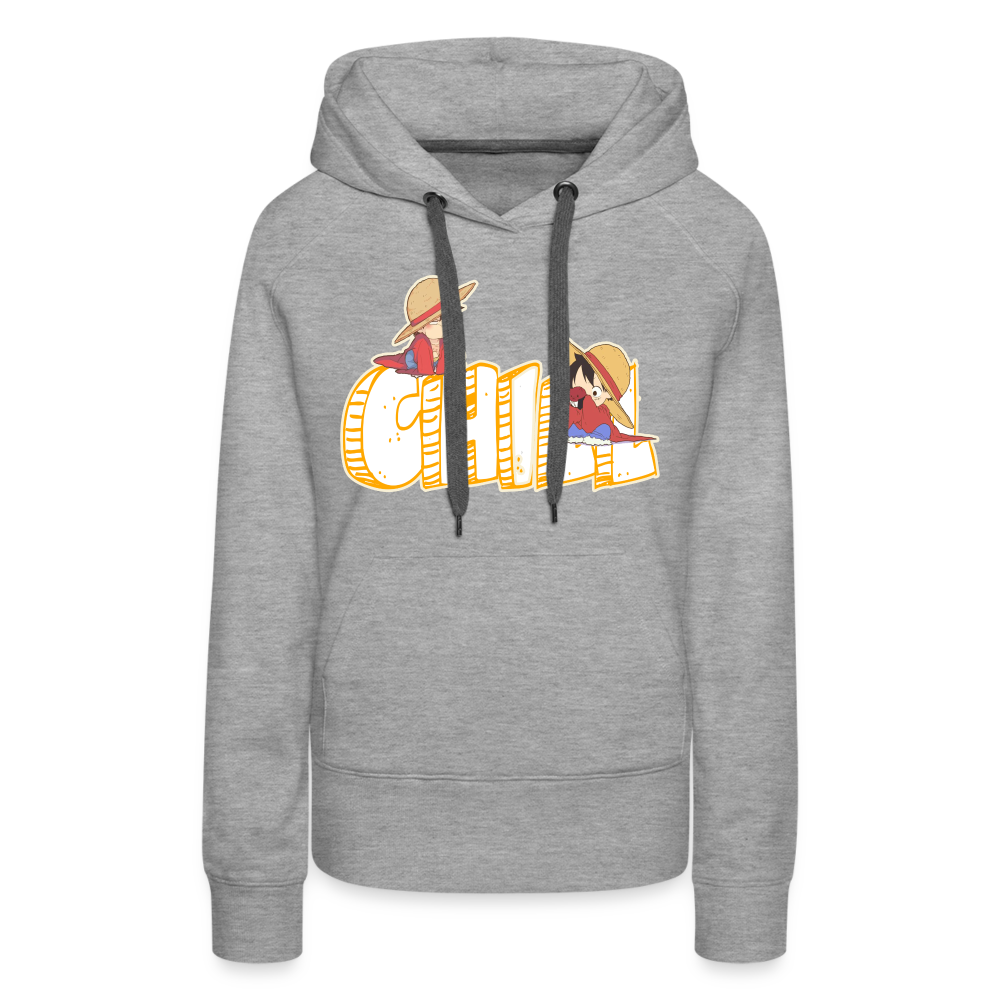 Luffy Chill - Women’s Premium Hoodie - heather grey