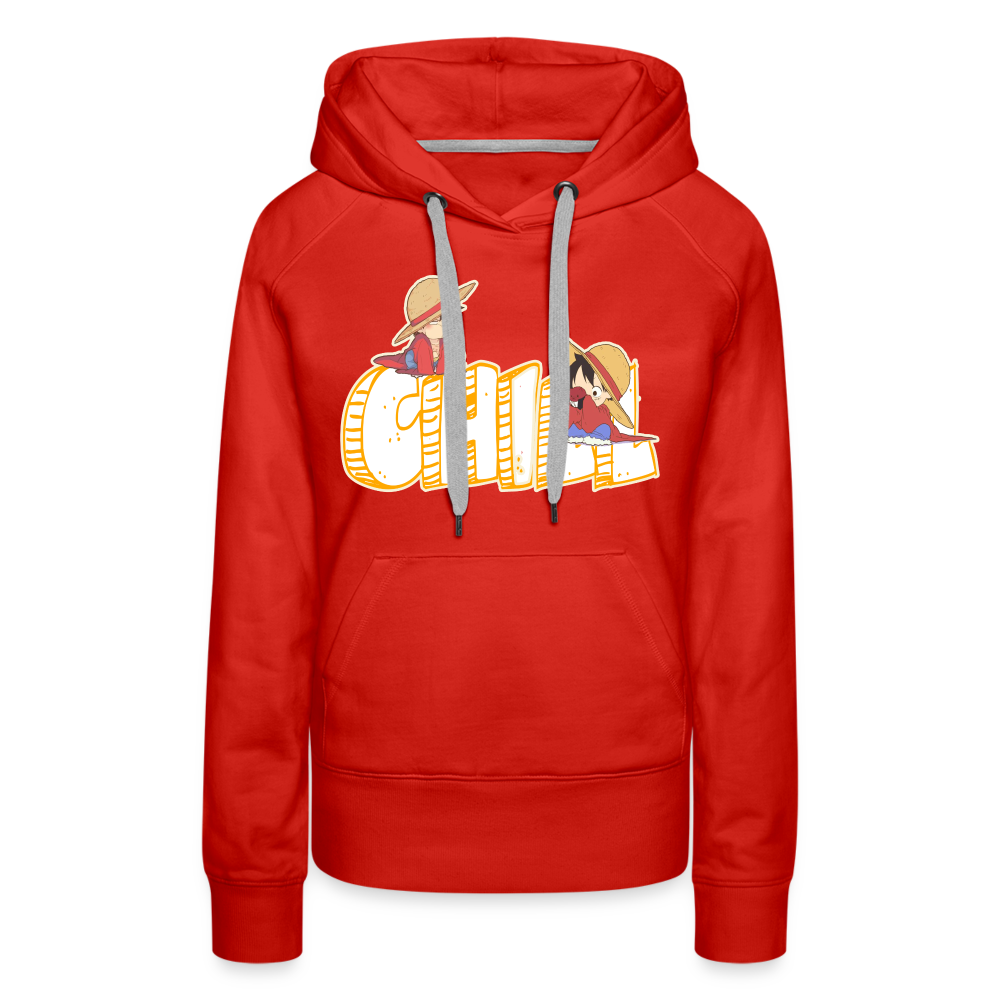 Luffy Chill - Women’s Premium Hoodie - red