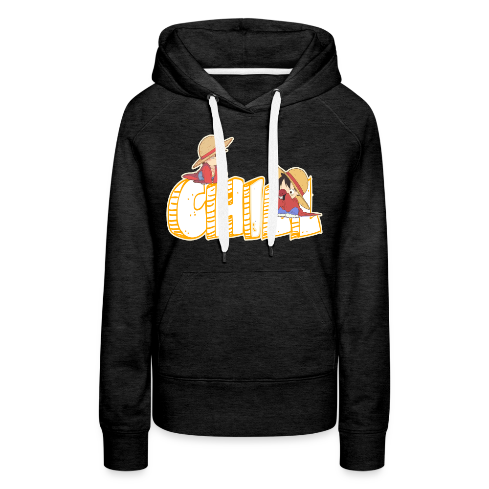 Luffy Chill - Women’s Premium Hoodie - charcoal grey