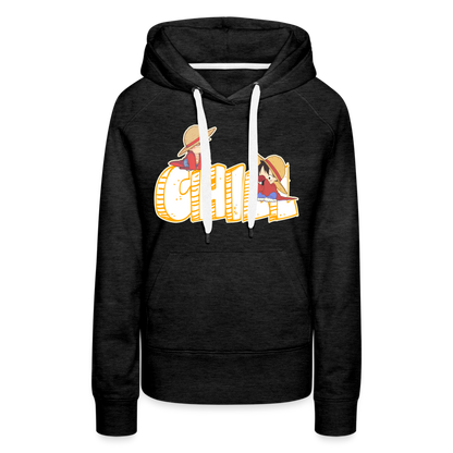 Luffy Chill - Women’s Premium Hoodie - charcoal grey