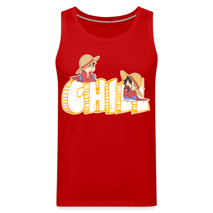 Luffy Chill - Men’s Premium Tank - red