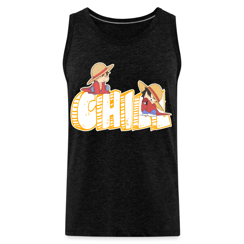 Luffy Chill - Men’s Premium Tank - charcoal grey