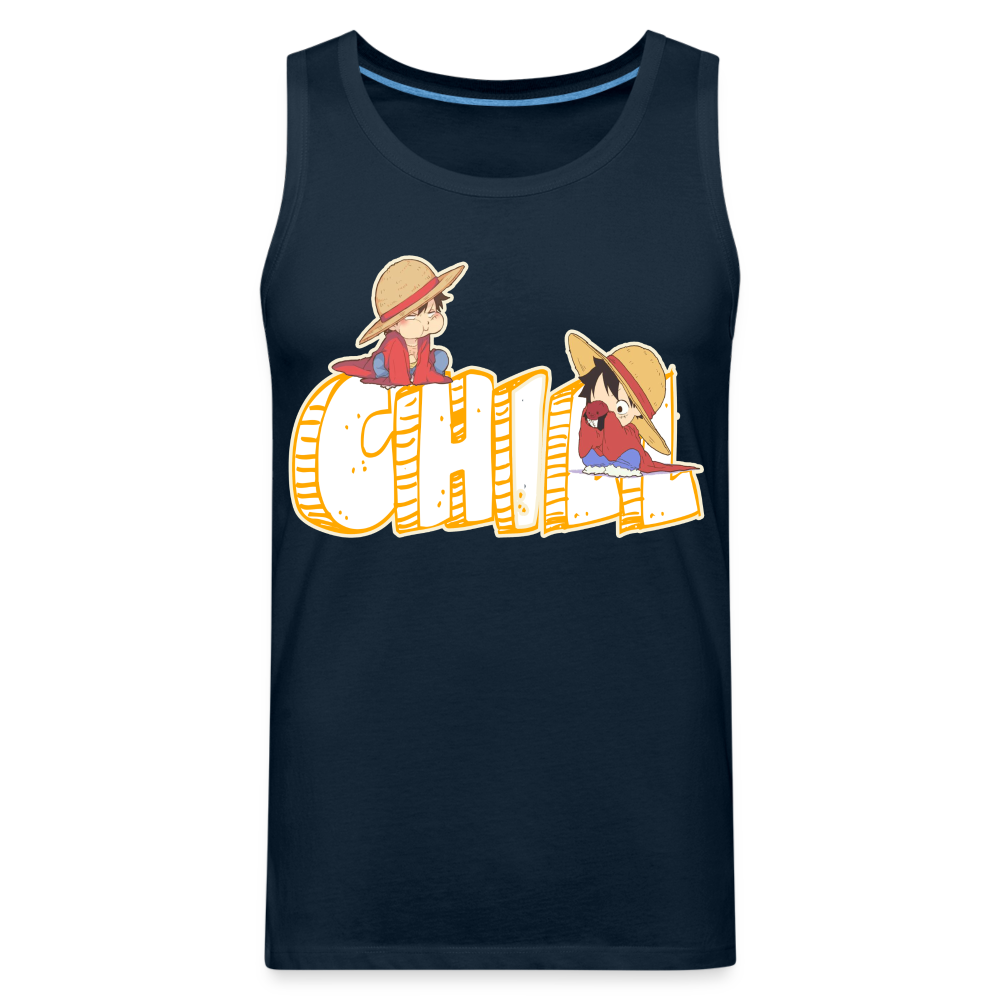 Luffy Chill - Men’s Premium Tank - deep navy