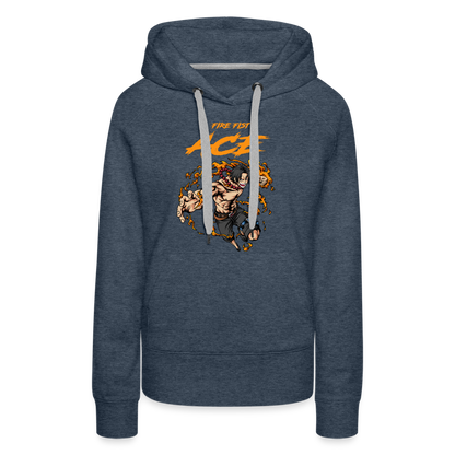 Former Fire Fist - Women’s Premium Hoodie - heather denim