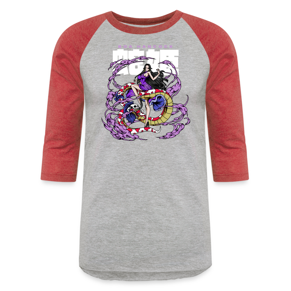 Pirate Empress - Baseball T-Shirt - heather gray/red