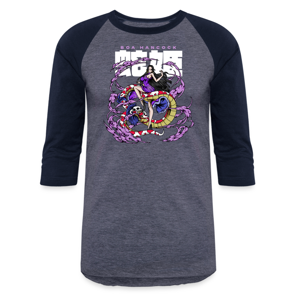 Pirate Empress - Baseball T-Shirt - heather blue/navy