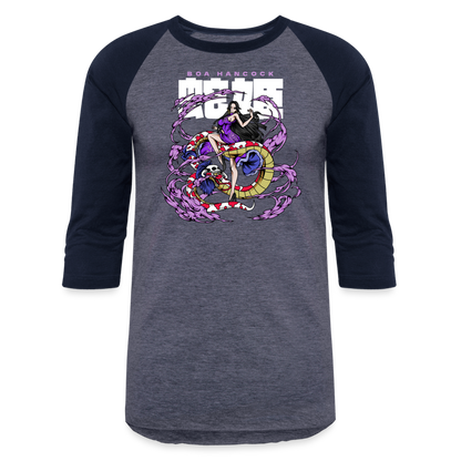 Pirate Empress - Baseball T-Shirt - heather blue/navy