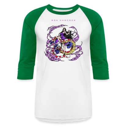 Pirate Empress - Baseball T-Shirt - white/kelly green