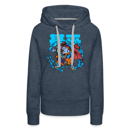 Knight of the Sea - Women’s Premium Hoodie - heather denim