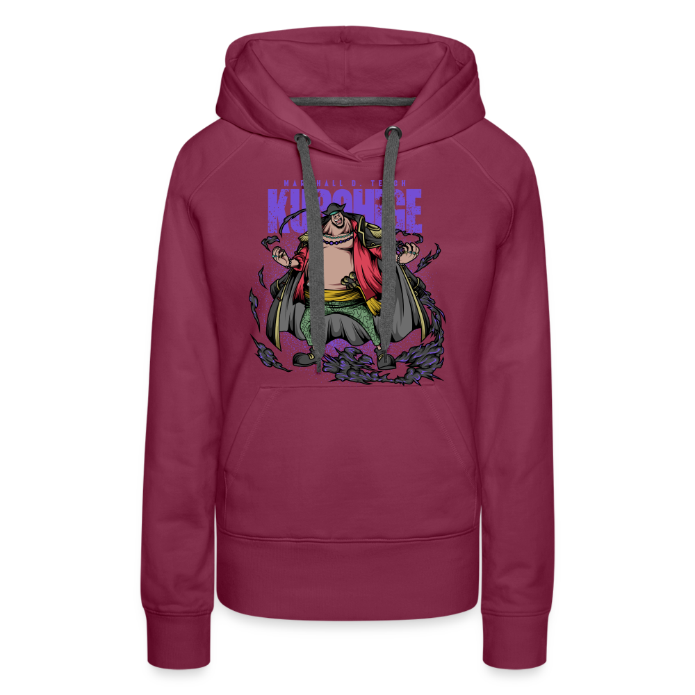 Black Beard - Women’s Premium Hoodie - burgundy