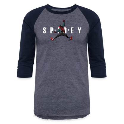 Air Spidey - Baseball T-Shirt - heather blue/navy