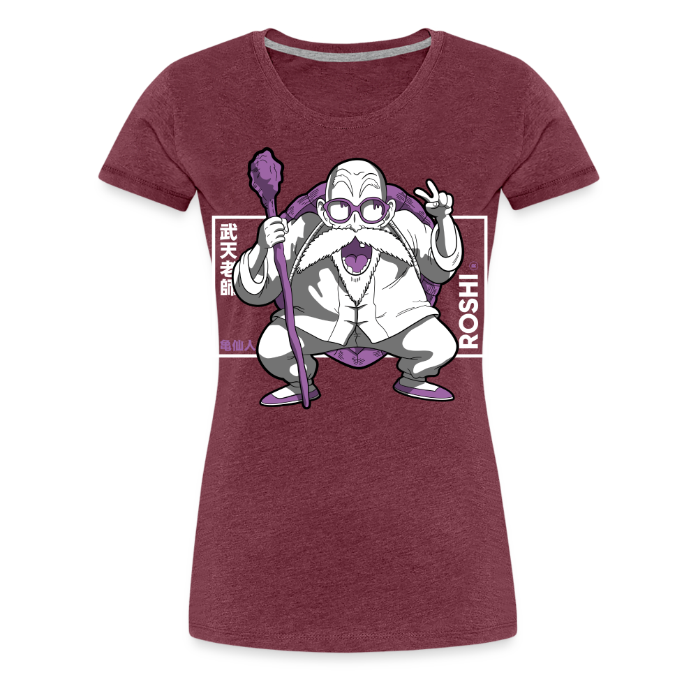 Turtle Hermit - Women’s Premium T-Shirt - heather burgundy