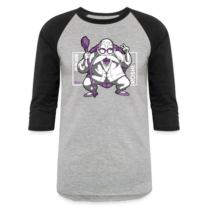 Turtle Hermit - Baseball T-Shirt - heather gray/black