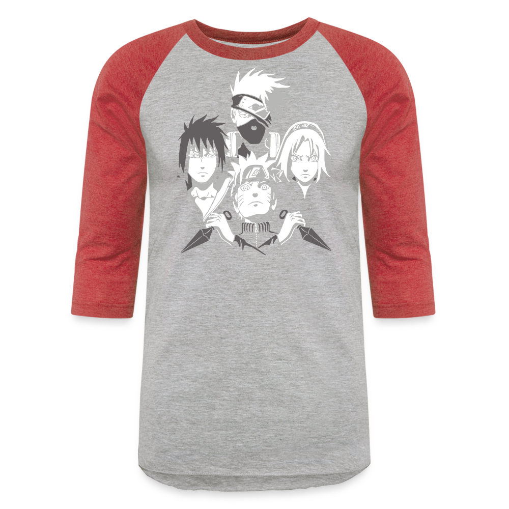 Team 7 - Baseball T-Shirt - heather gray/red