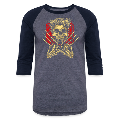 Wolverine's Bones - Baseball T-Shirt - heather blue/navy