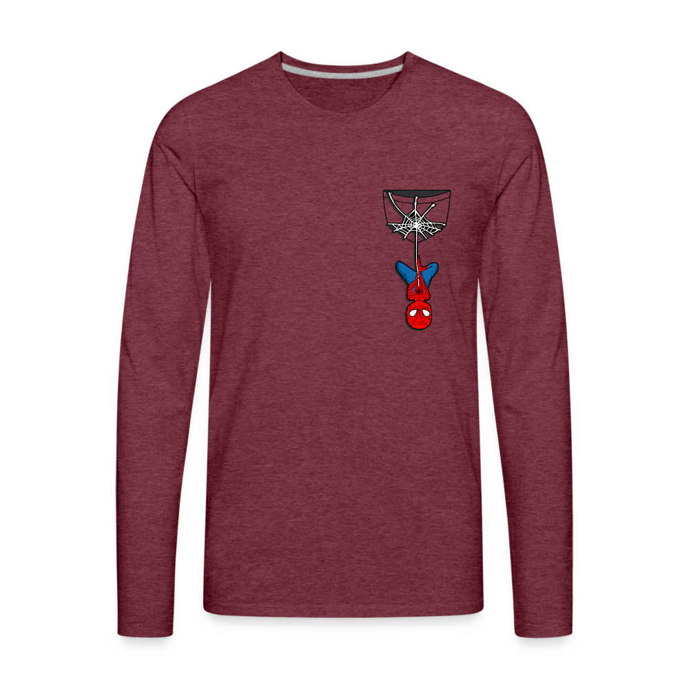 Web Slinger - Men's Premium Long Sleeve T-Shirt - heather burgundy