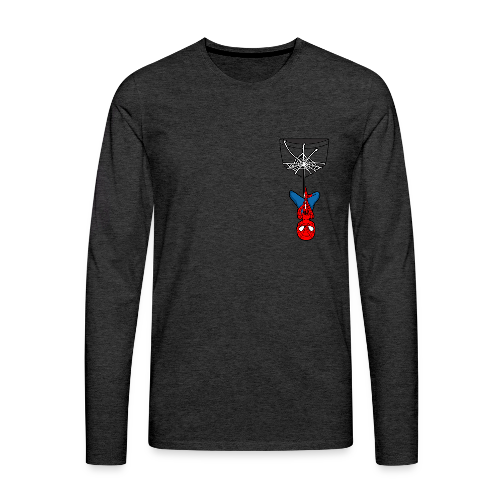 Web Slinger - Men's Premium Long Sleeve T-Shirt - charcoal grey