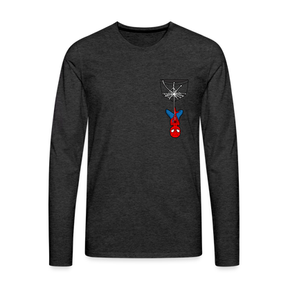 Web Slinger - Men's Premium Long Sleeve T-Shirt - charcoal grey