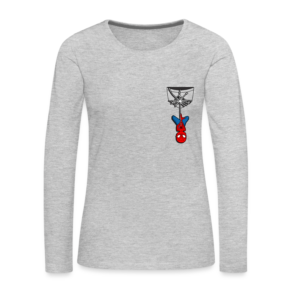 Web Slinger - Women's Premium Long Sleeve T-Shirt - heather gray