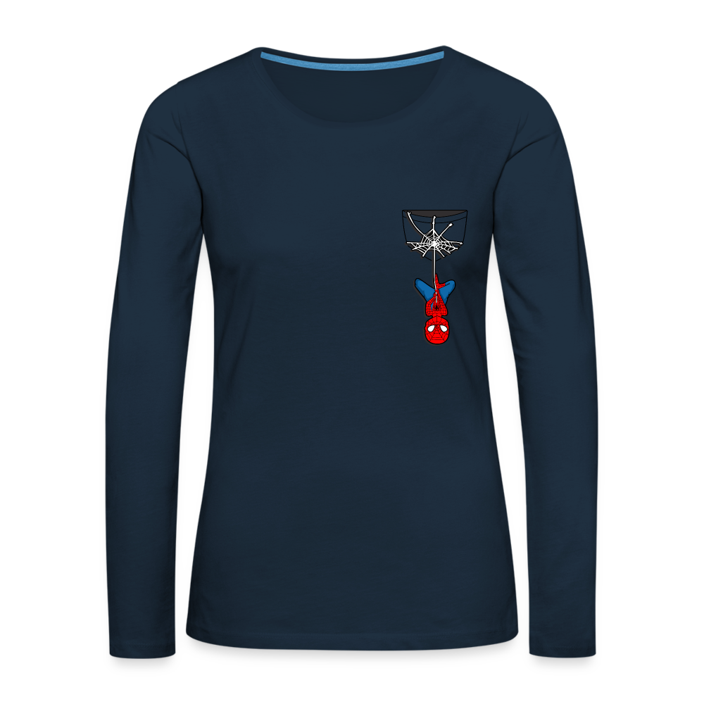 Web Slinger - Women's Premium Long Sleeve T-Shirt - deep navy