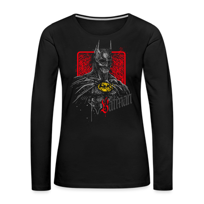 Shattered Batman - Women's Premium Long Sleeve T-Shirt - black