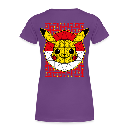 Stained Glass Pikachu - Women’s Premium T-Shirt - purple