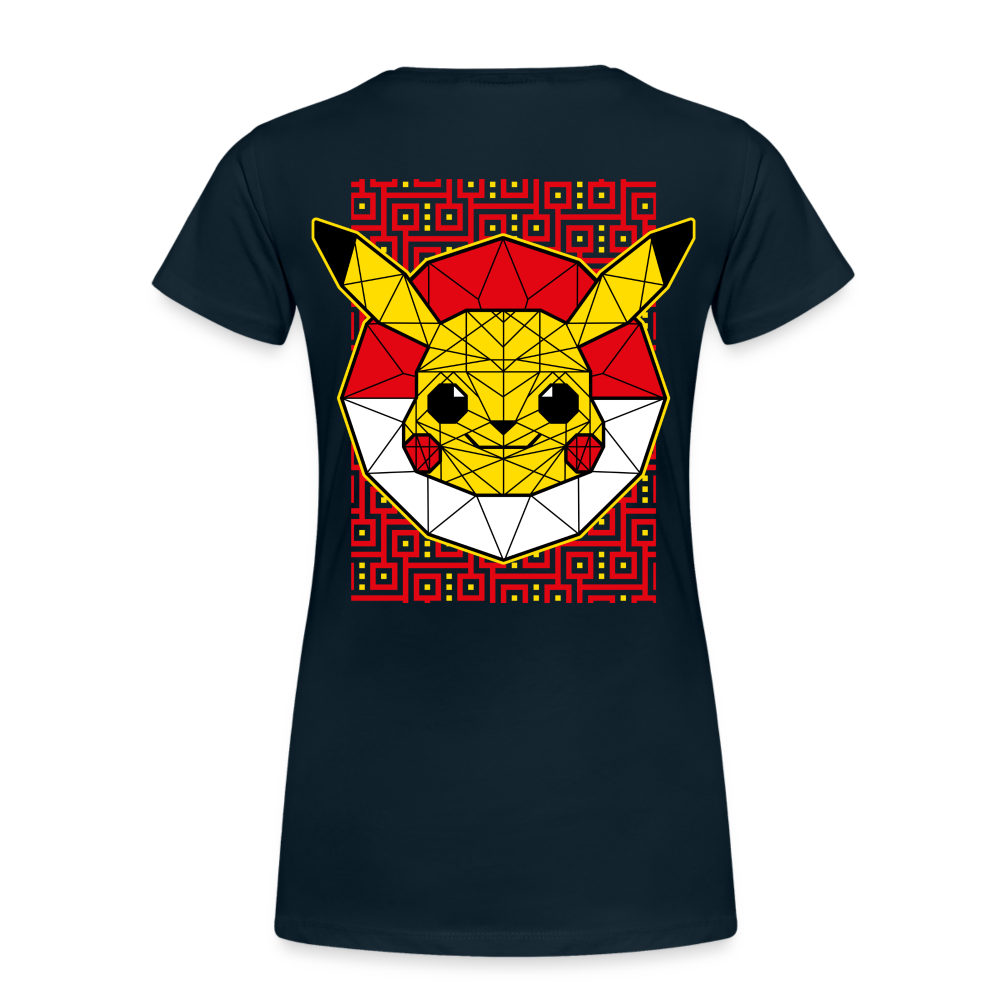 Stained Glass Pikachu - Women’s Premium T-Shirt - deep navy