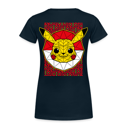 Stained Glass Pikachu - Women’s Premium T-Shirt - deep navy