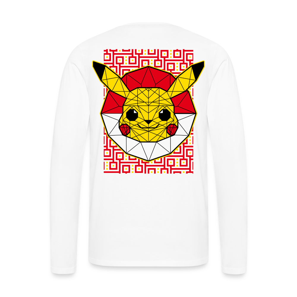 Stained Glass Pikachu - Men's Premium Long Sleeve T-Shirt - white