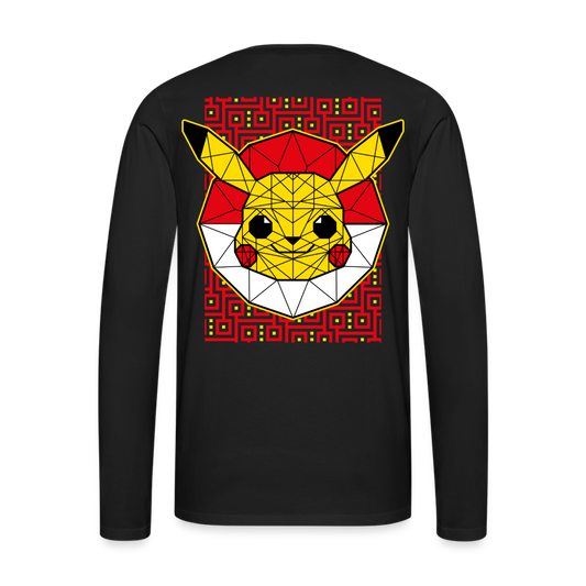 Stained Glass Pikachu - Men's Premium Long Sleeve T-Shirt - black