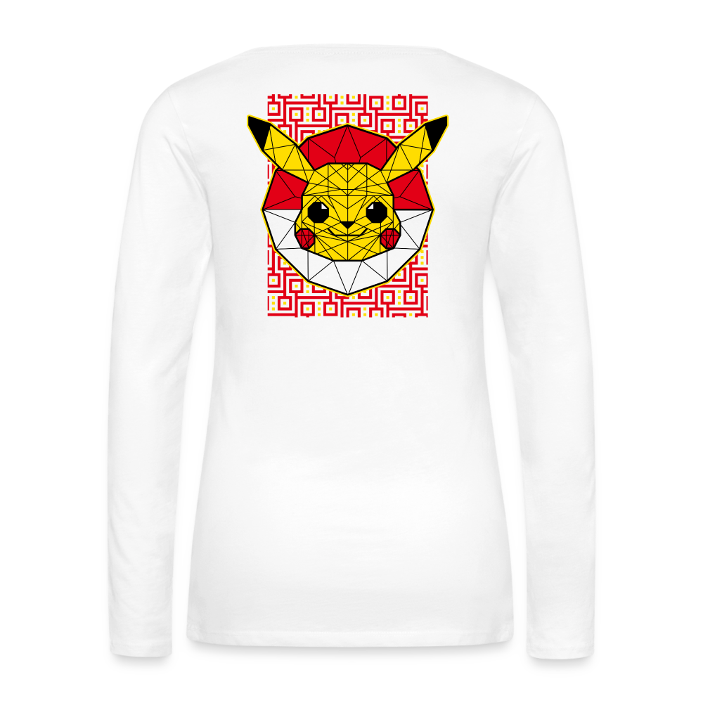 Stained Glass Pikachu - Women's Premium Long Sleeve T-Shirt - white