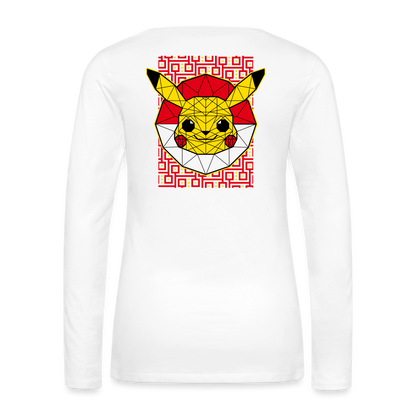 Stained Glass Pikachu - Women's Premium Long Sleeve T-Shirt - white