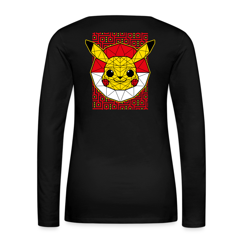 Stained Glass Pikachu - Women's Premium Long Sleeve T-Shirt - black