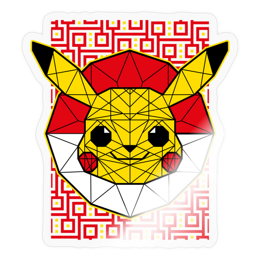 Stained Glass Pikachu - Sticker - transparent glossy