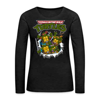 Turtle Power - Women's Premium Long Sleeve T-Shirt - charcoal grey