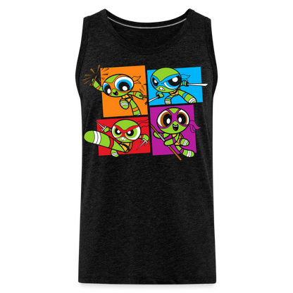 Powerpuff Turtles - Men’s Premium Tank - charcoal grey