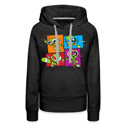 Powerpuff Turtles - Women’s Premium Hoodie - black