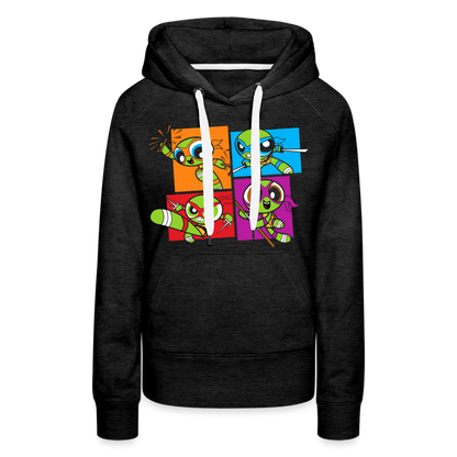 Powerpuff Turtles - Women’s Premium Hoodie - charcoal grey