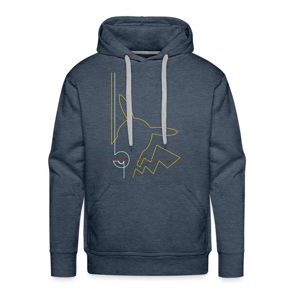 Who's That Pokemon? Men’s Premium Hoodie - heather denim