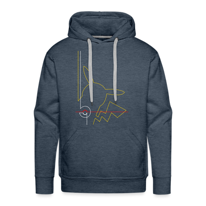 Who's That Pokemon? Men’s Premium Hoodie - heather denim