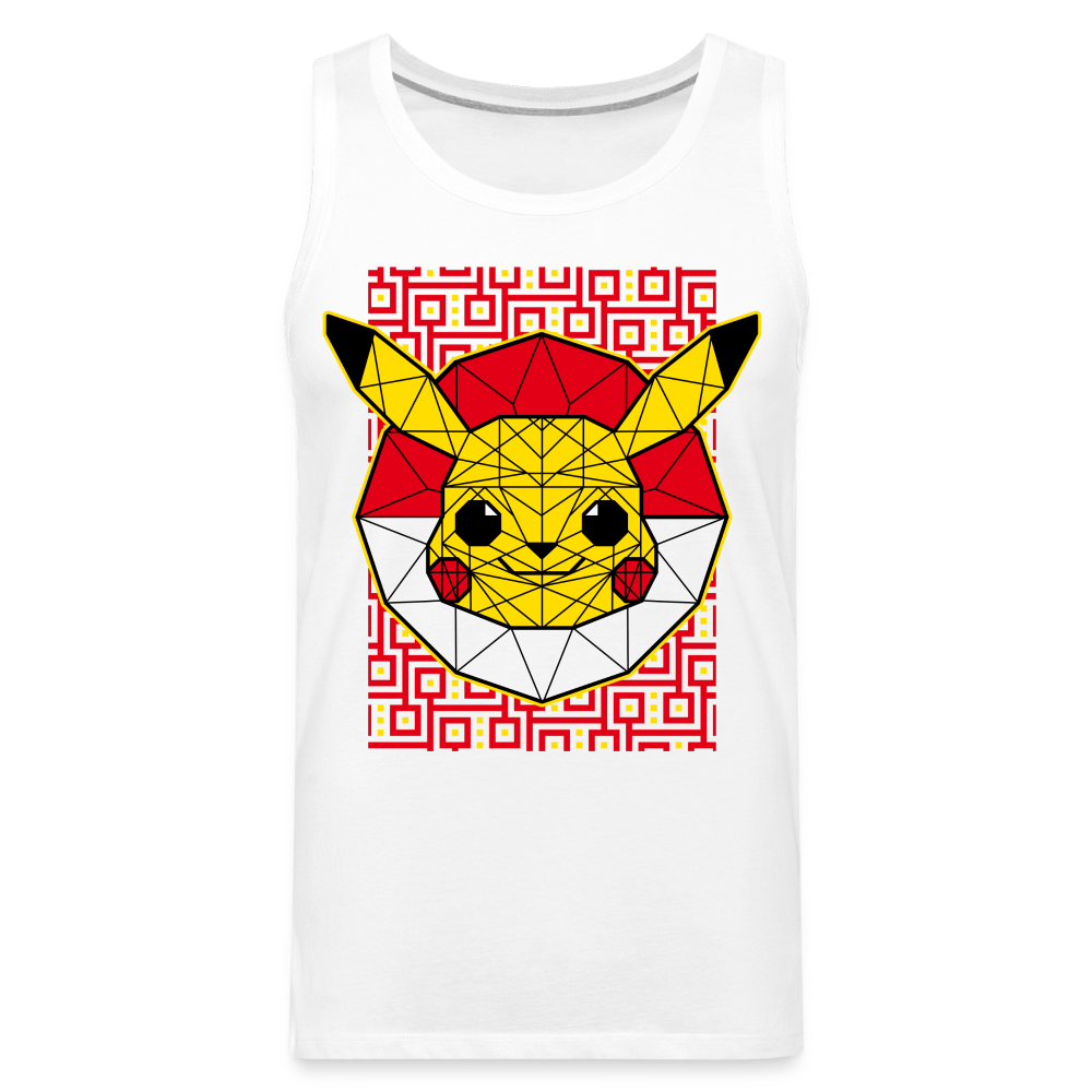 Stained Glass Pikachu - Men’s Premium Tank - white