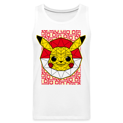 Stained Glass Pikachu - Men’s Premium Tank - white