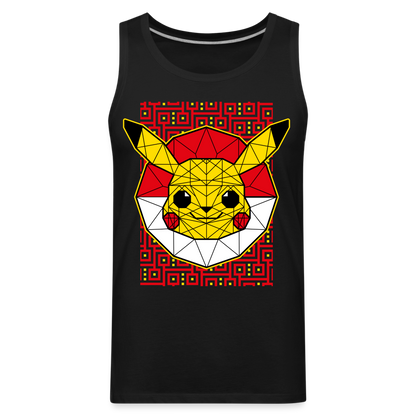 Stained Glass Pikachu - Men’s Premium Tank - black